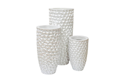 Кашпо Garda Decor жемчужно-белое ZS-C785-34