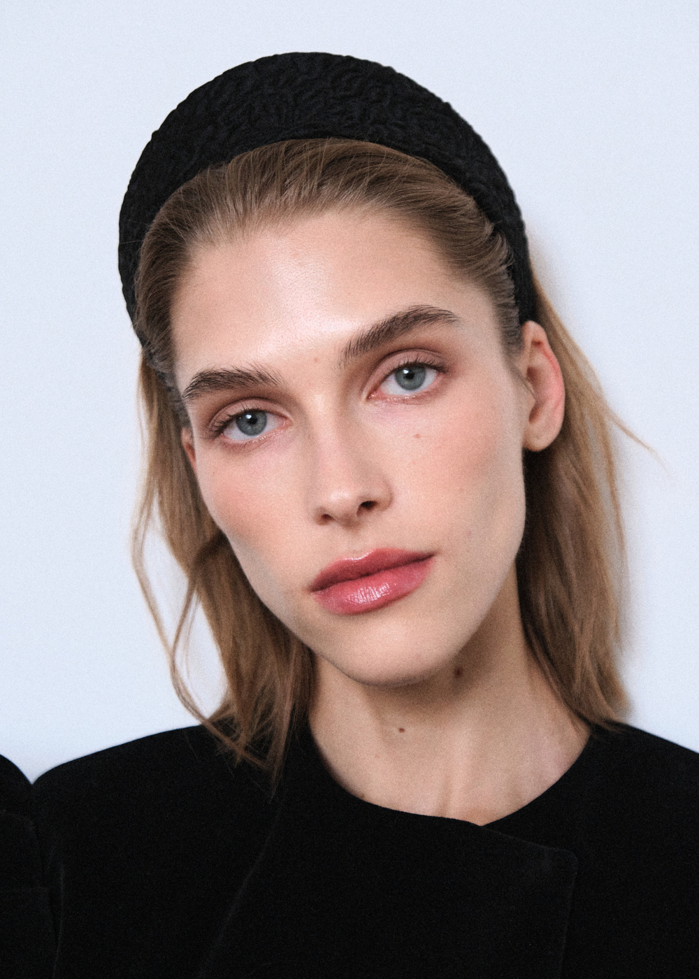 Кокошник из черного жаккарда