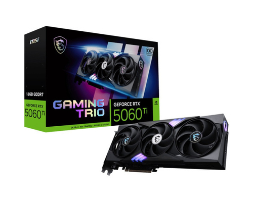 Видеокарта MSI GeForce RTX 5060 TI GAMING TRIO OC (RTX 5060 Ti 16G GAMING TRIO OC)