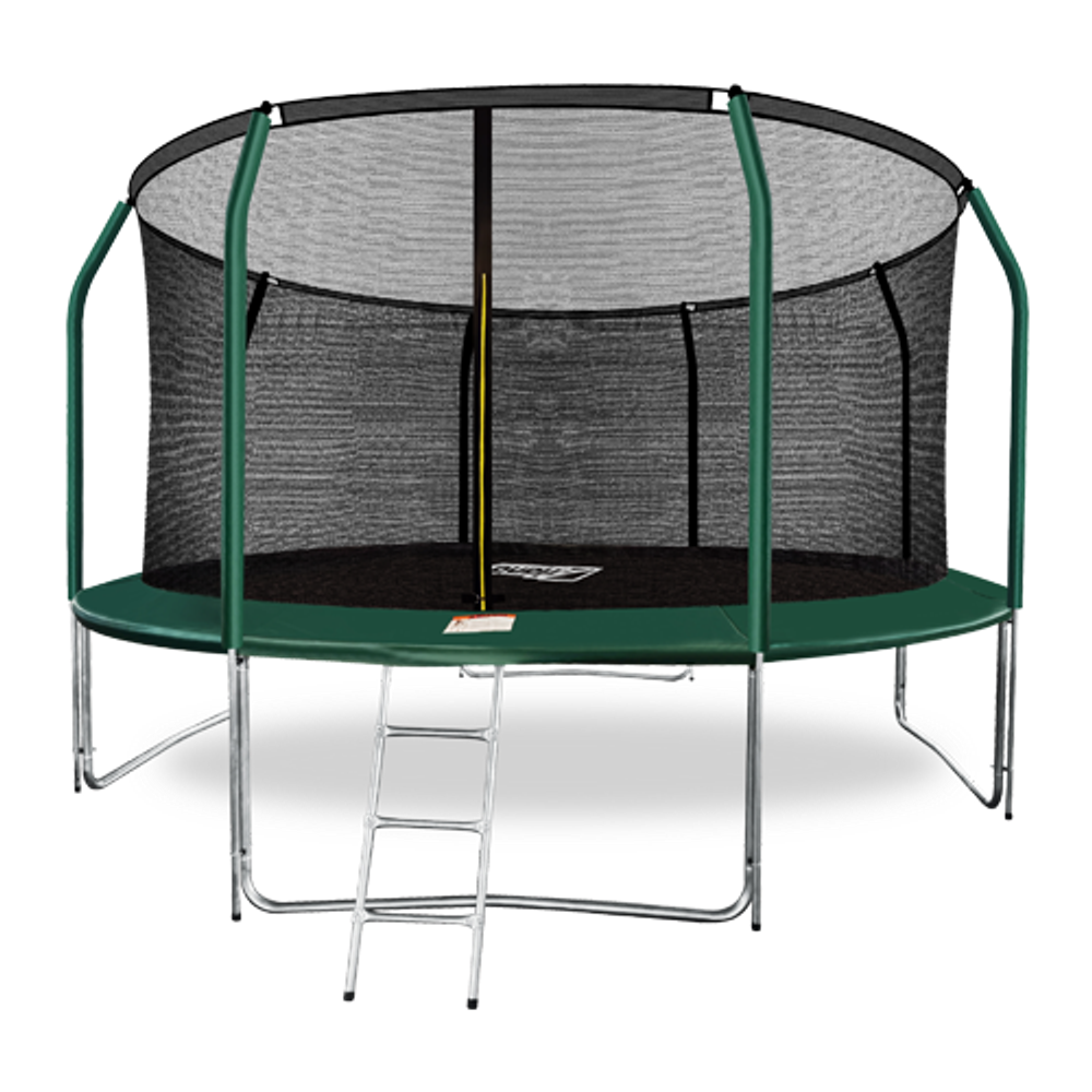 ARLAND Батут премиум 14FT с внутренней страховочной сеткой и лестницей (Dark green)