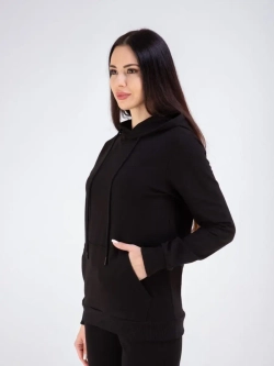 Худи без начеса с капюшоном однотонное модное