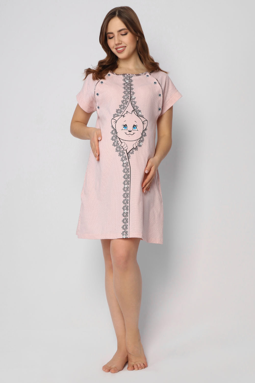 Пижама женская сорочка+халат КЖ 0043