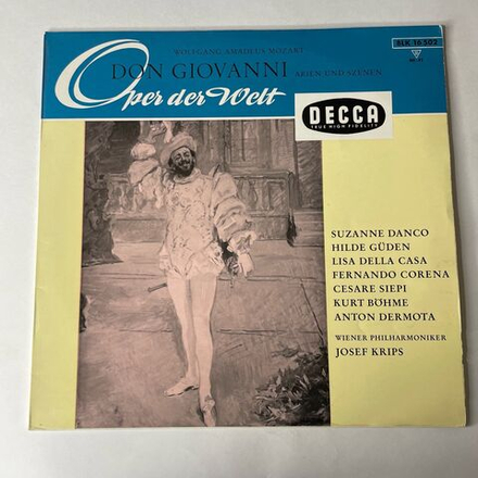 Винтажная виниловая пластинка LP Mozart Моцарт, Don Giovanni Дон Жуан Arien Und Szenen (Германия 1966)