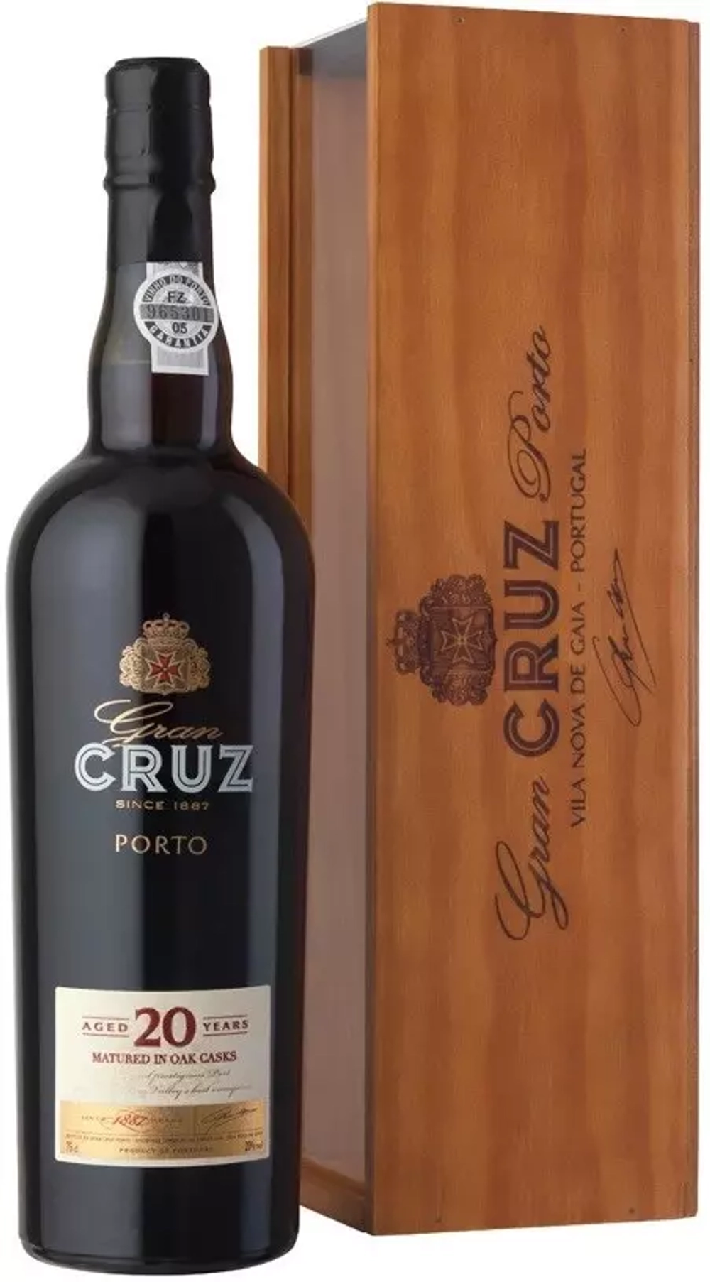 Портвейн Porto Cruz 20 Years Old, wooden box 0,75 л.