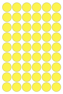 Виниловые наклейки для упаковки и маркировки Policomprint M4. 20 мм. 54 шт.