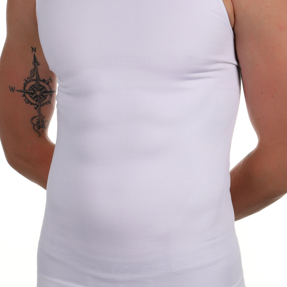 Мужская майка утягивающая (двойная утяжка) белая DonDon 460-01_01