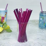 Трубочка для коктейля «Волшебство» 19,5 см d-6 мм (набор 25 шт), Фиолетовый