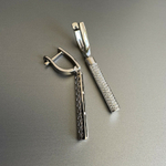 Ефимов. Золотые серьги 585-й пробы с натуральными бриллиантами "Элитный дождь"