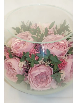 натуральные пионы в стекле, вакуум*