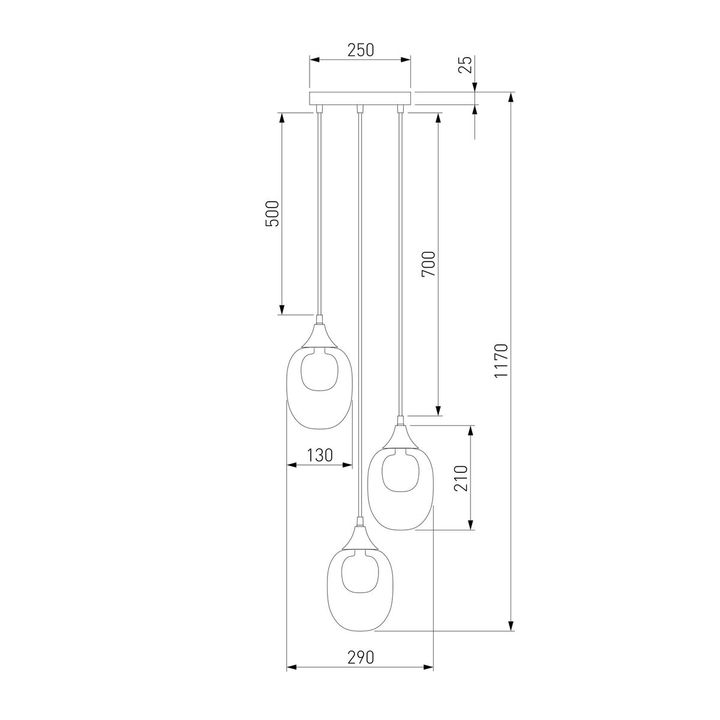 Подвесная люстра Eurosvet Spritz 70216/3 латунь