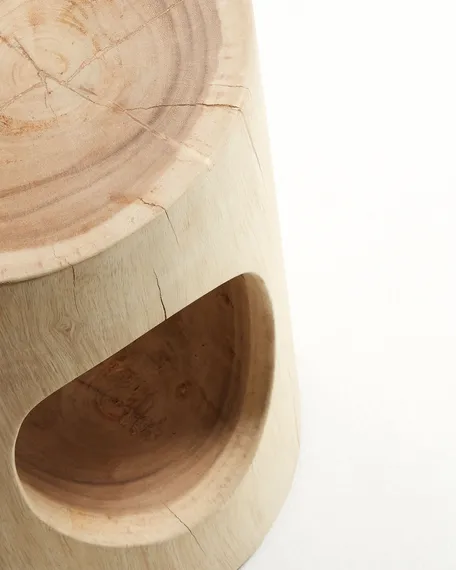 Приставной столик Halker Ø30 см из массива альбиции