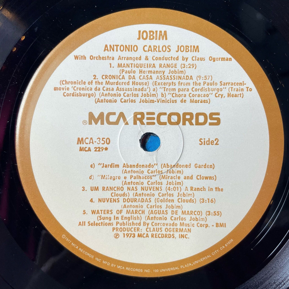 Винтажная виниловая пластинка LP Antonio Carlos Jobim (USA 1973)