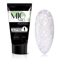 Полигель MIO NAILS Glitter # 01, 30 мл