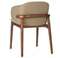 Стул Lando, орех с коричневой обивкой