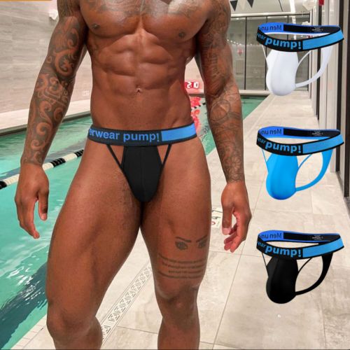 Мужские трусы стринги черные PUMP! MP259-2