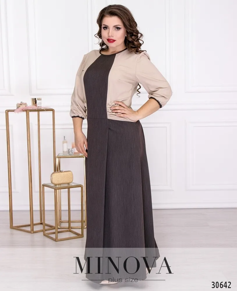 Платье 343-коричневый Minova