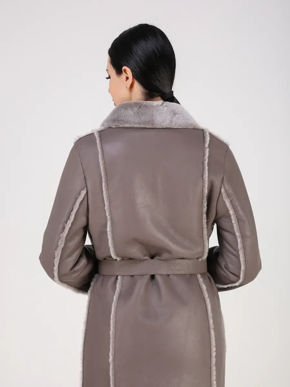 Дубленка зимняя натуральная длинная