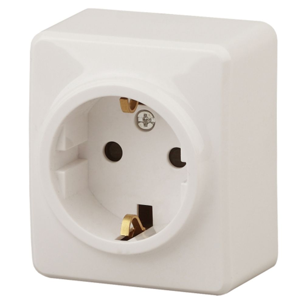 Розетка ЭРА Эксперт 11-2204-02 с заземлением 2P+E Schuko со шторками 16A-250В IP20 ОУ слоновая кость