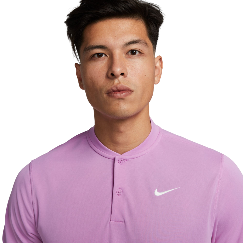 Мужское теннисное поло Nike Court Dri-Fit Blade Solid Polo - rusch fuchsia/white