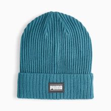 Шапка PUMA Ribbed Classic Cuff Beanie, 02403811, бирюзовый