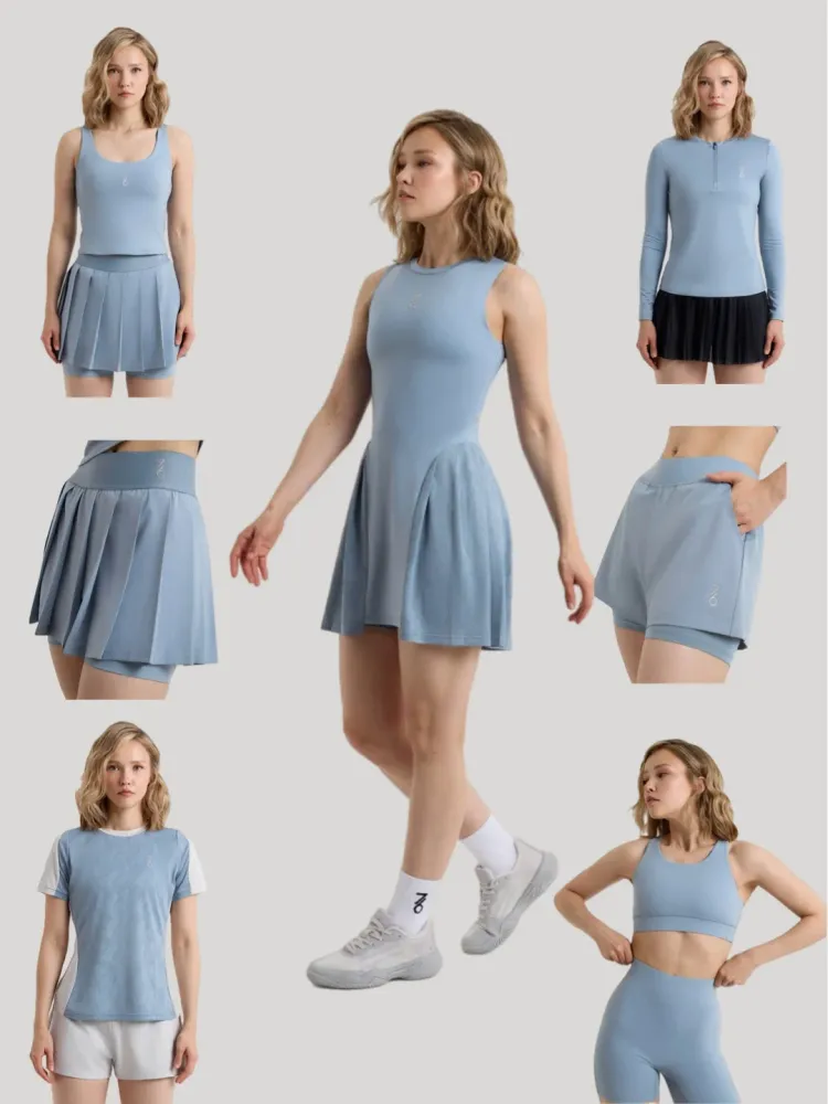 Серо-голубой цвет — главный тренд сезона, который уже покорил сердца спортсменок и модниц.