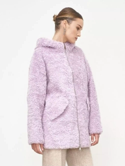 Шуба из шерсти чебурашка тедди, розовая, SilverFox