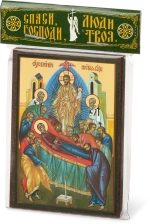 Икона БМ "Успение Богородицы" 6х9 на МДФ-6