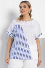 Блуза Амальгама (бело-сиреневая) Б12840-24М LT Collection