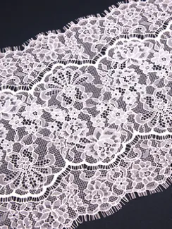 01-61 ОПТ Кружево шантильи 23 см, розовый
