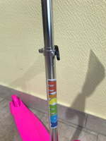 Самокат 3-х колесный цвет розовый.141-21-2  колесо 110мм PU, 30кг