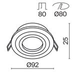 Встраиваемый светильник Technical DL023-2-01B
