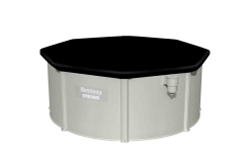 Стальной бассейн Bestway Hydrium Pool Set 300х120 см + песочный ф/насос 3028 л/ч, лестница, тент, подстилка (56566 BW)