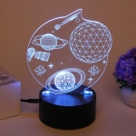 Светильник ночник «3D-Космос» на пластиковой подставке, с включателем USB