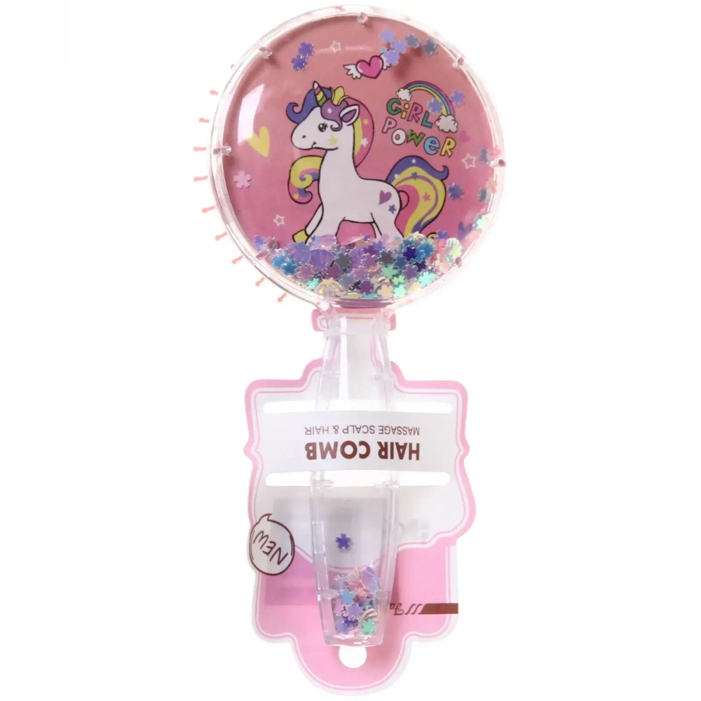 Расческа массажная «Baby House Viki», микс 4 вида Единорожки, 17.5*8см