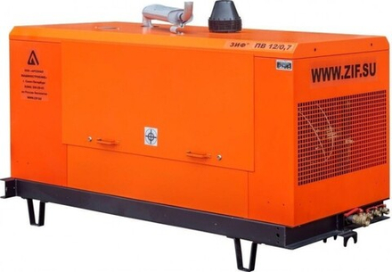 Компрессор винтовой передвижной дизельный ЗИФ ПВ-10/1,0 на раме в кожухе ЗИФ-00018731