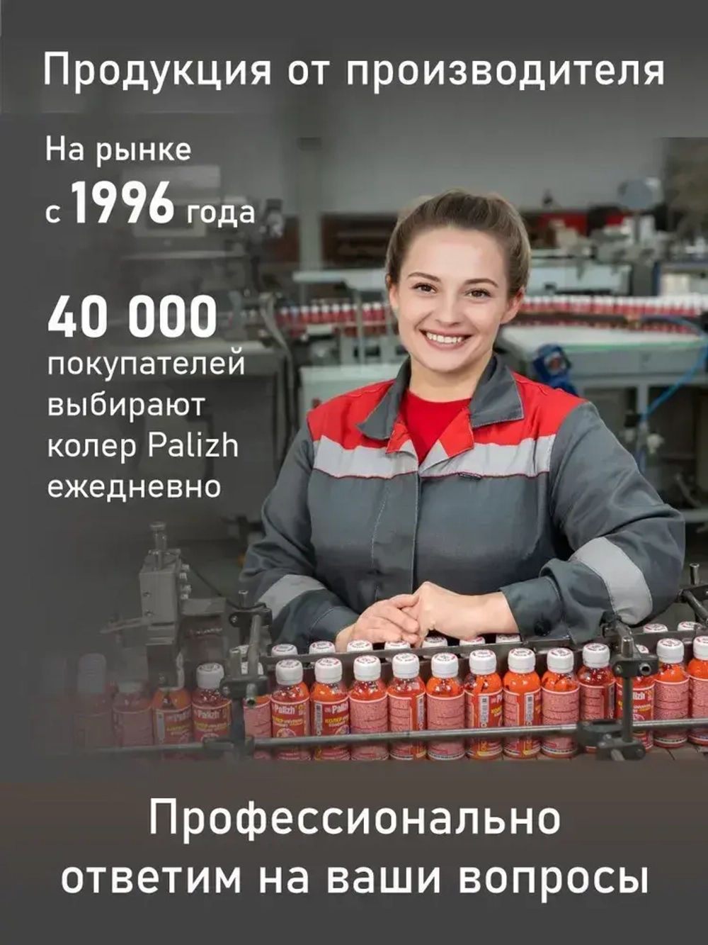 Колер для краски Стандарт, колеровочная паста PALIZH, для бетона, гипса, эмали, лака 100 мл, серый