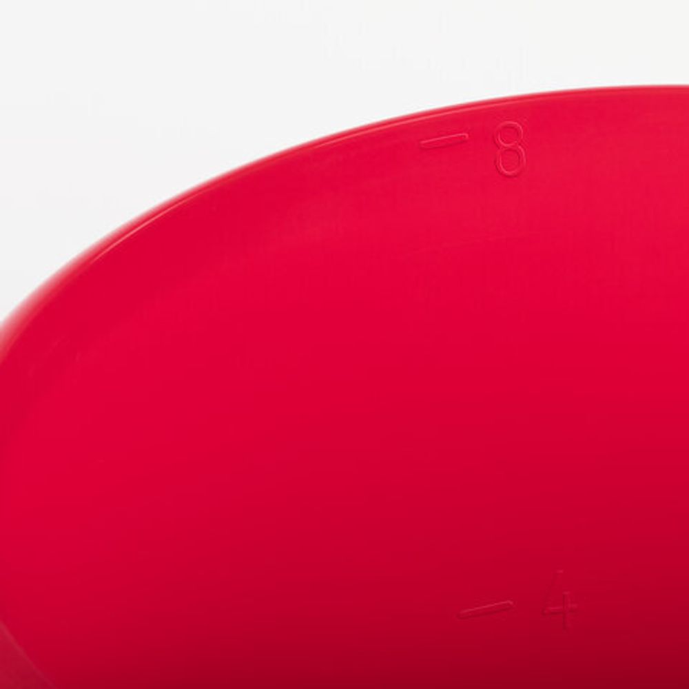 Ведро 8 л, без крышки, пластиковое, пищевое, красное мерная шкала, LAIMA, 603892