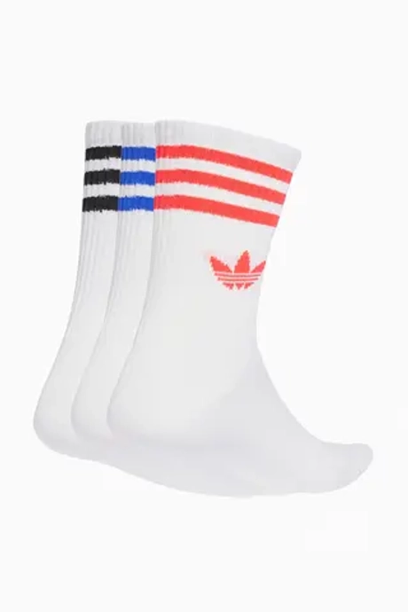 Носки adidas 3-Stripes Crew 3 Pairs - белый