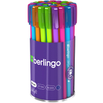 Ручка шариковая BERLINGO "Starlight " 0,7 мм, синяя, soft-touch, ассорти
