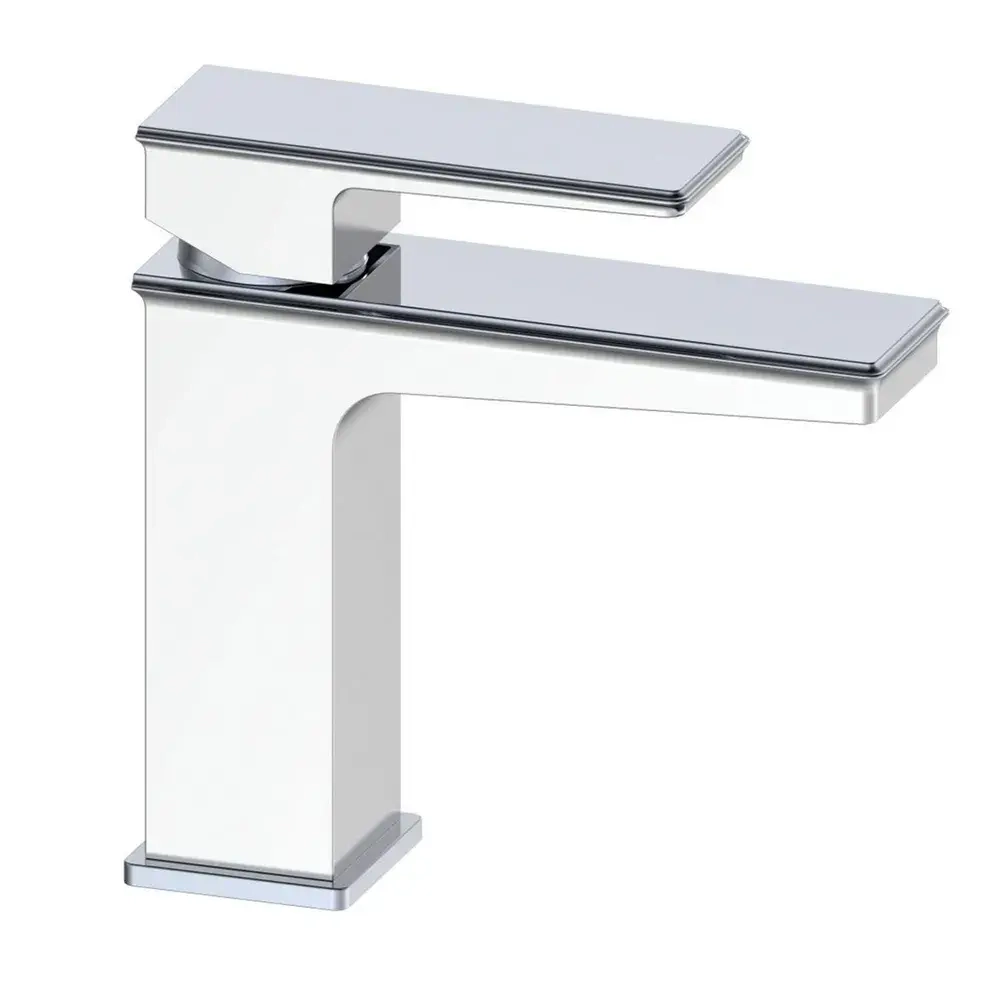 Cмеситель для раковины RIMERO RM3030WC (Белый/хром)