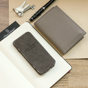 Обложка для паспорта и автодокументов Paris из кожи теленка, цвета мусс