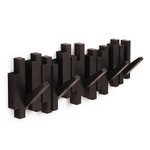 Вешалка настенная sticks, 49,3 см, эспрессо, 5 крючков
