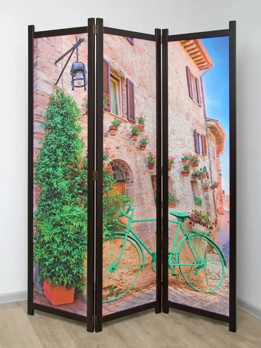 Ширма из массива дерева "Птички" 180см