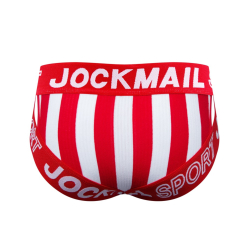 Мужские трусы брифы красные с вырезами по бокам JOCKMAIL JM2026-8