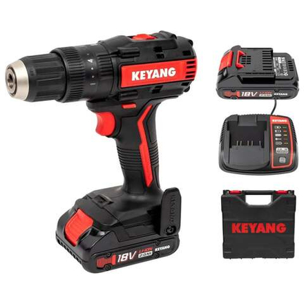 Аккумуляторная ударная дрель-шуруповерт KEYANG 2 АКБ 2 А*ч DM18BL-W (Set)
