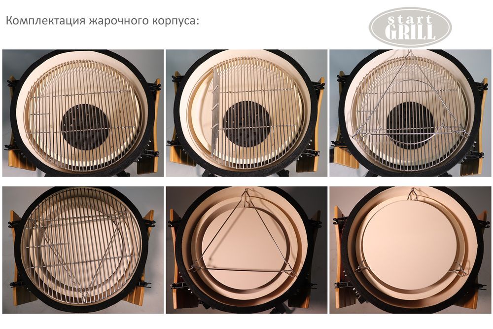 Керамический гриль-барбекю 22 дюйма (красный) (56 см)