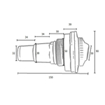 Форсунка Kokido Olimpic K004BU/W (ver2) стеновая (белая)