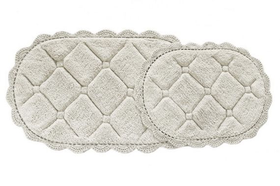 Brianna (крем) Набор ков. для ванной кружевной 60х100 и 50х70