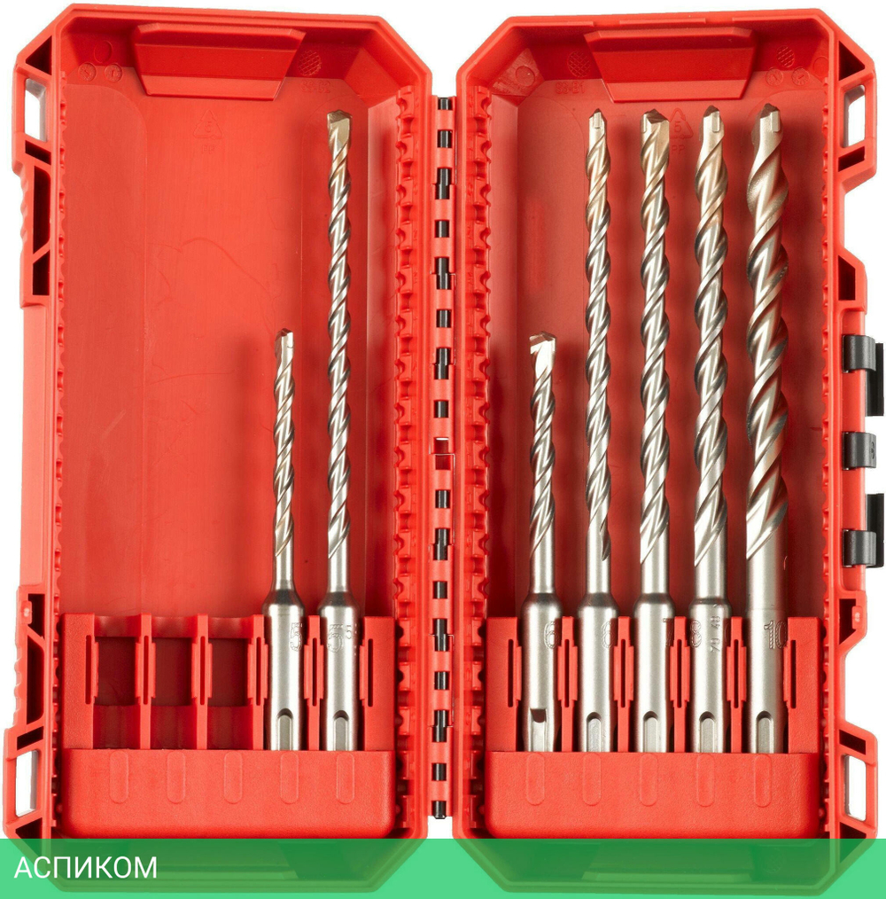 Набор буров Milwaukee SDS+ M2 10шт (4932492117)