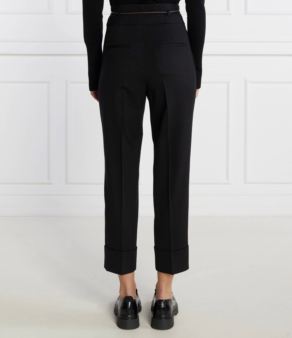 Хлопковые брюки с ремешком Peserico - черный(P04666A 02660)